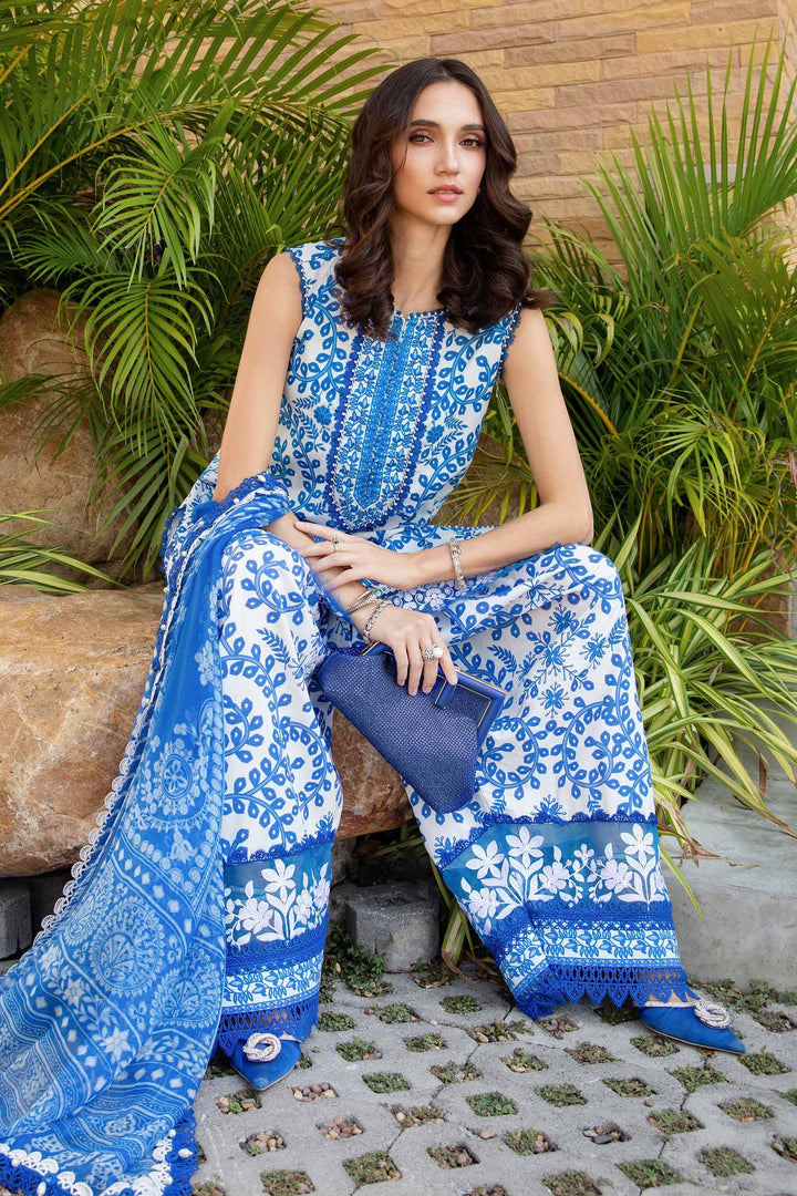 MARIA B FORMALS PRINTED EMBROIDERED LAWN - 3 PC UNSTITCHED