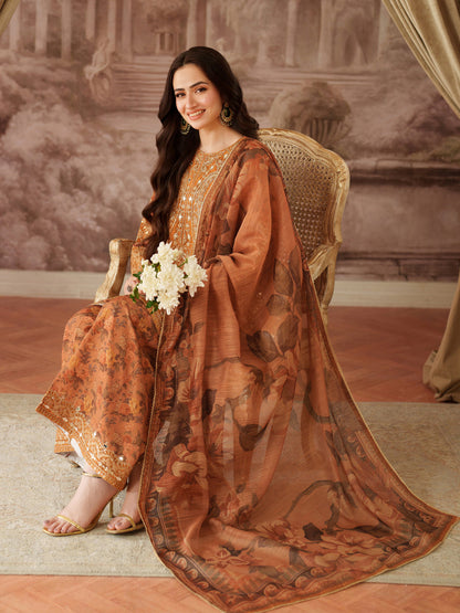 MOHAGNI EMBROIDERED LAWN - 3 PC UNSTITCHED