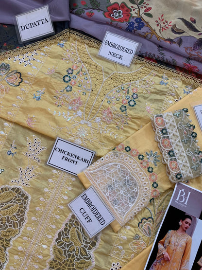 QALAMKAR SAHIL LUXURY EMBROIDERED LAWN - 3 PC UNSTITCHED