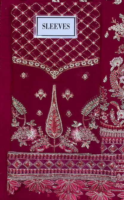GULAAL LUXURY EMBROIDERED CHIFFON - 3 PC UNSTITCHED