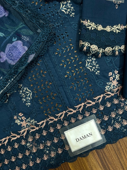 RANG RASIYA EMBROIDERED CHIKANKARI LAWN - 3 PC UNSTITCHED