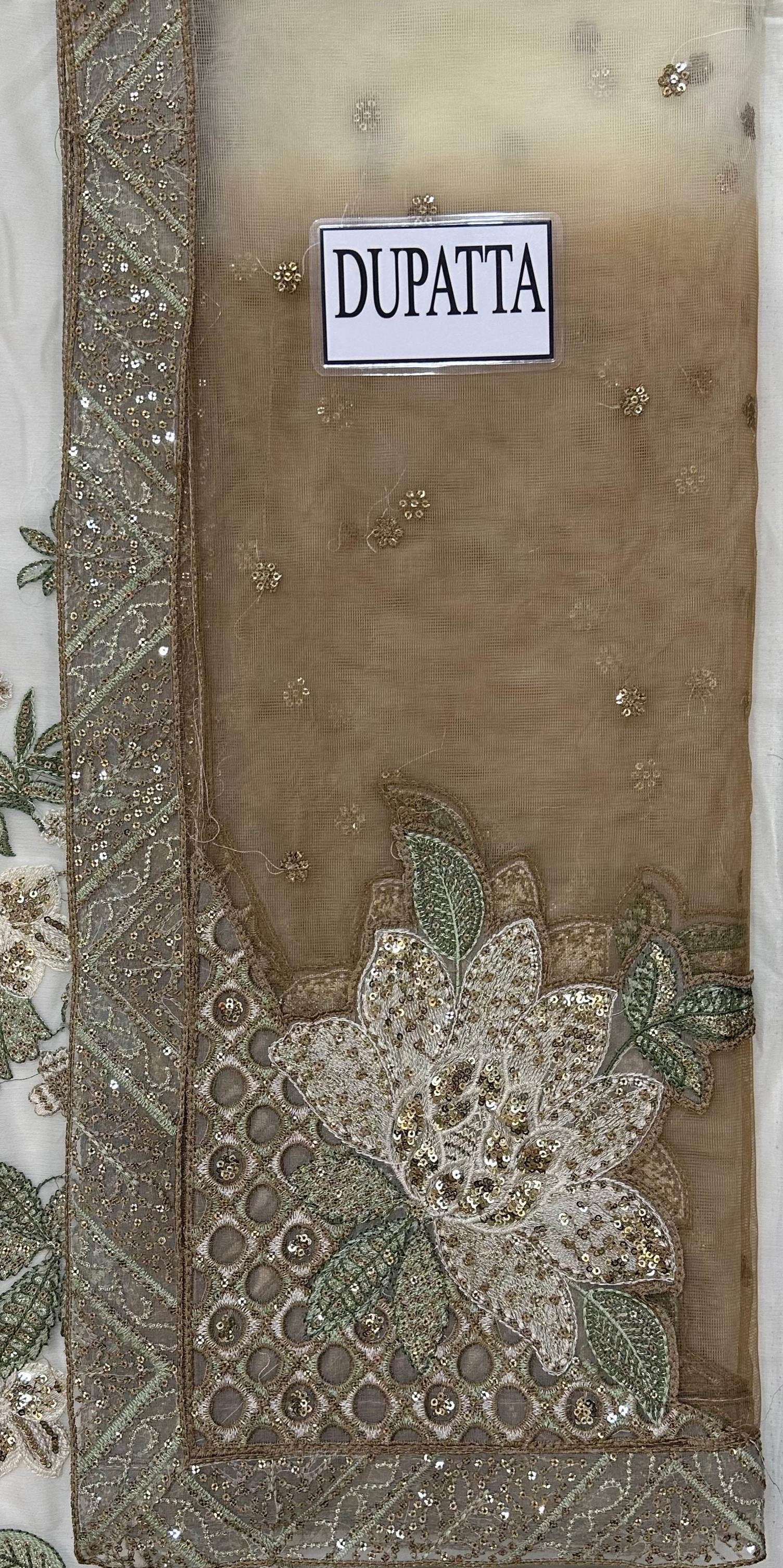 JAZMIN LUXURY EMBROIDERED CHIFFON - 3 PC UNSTITCHED