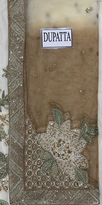 JAZMIN LUXURY EMBROIDERED CHIFFON - 3 PC UNSTITCHED