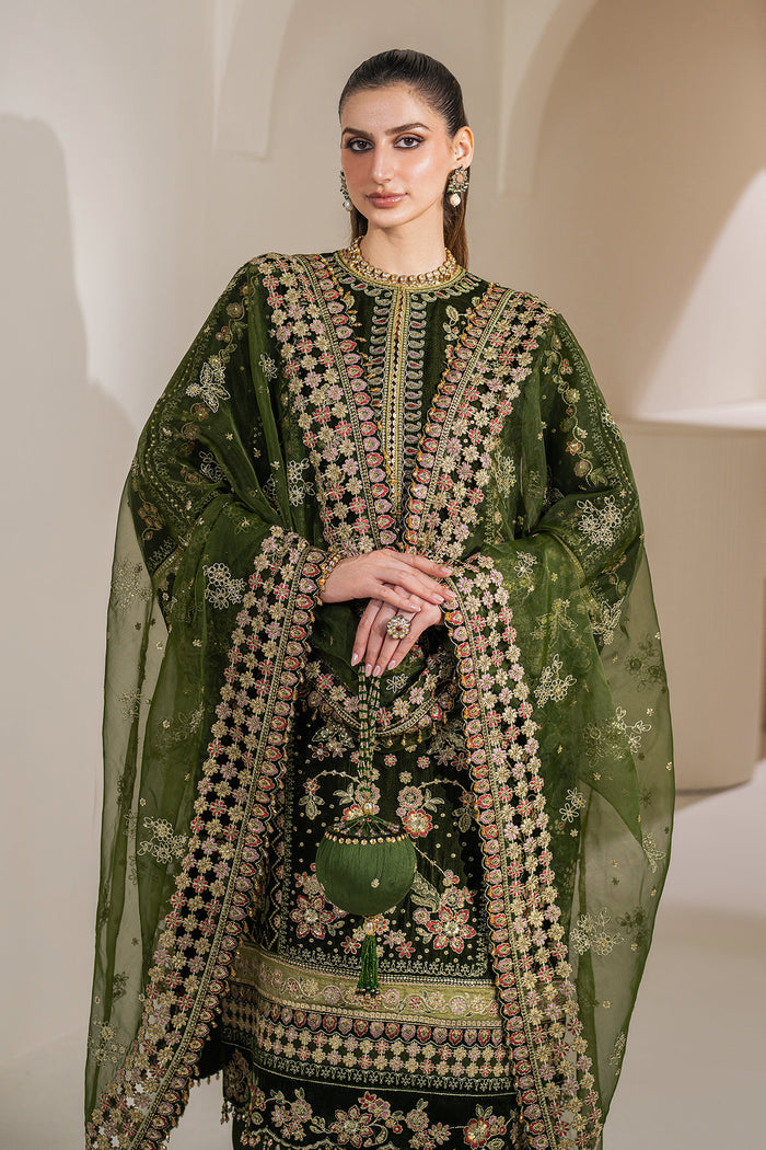 BAROQUE LUXURY EMBROIDERED VELVET - 3 PC UNSTITCHED