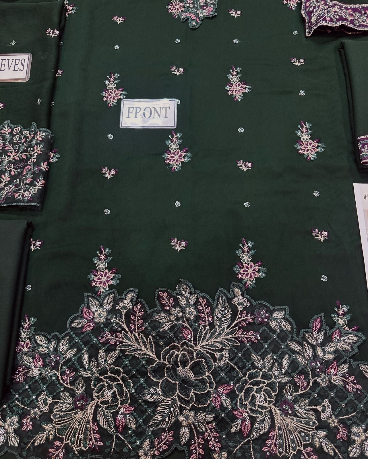 AZURE EMBROIDERED CHIFFON - 3 PC UNSTITCHED