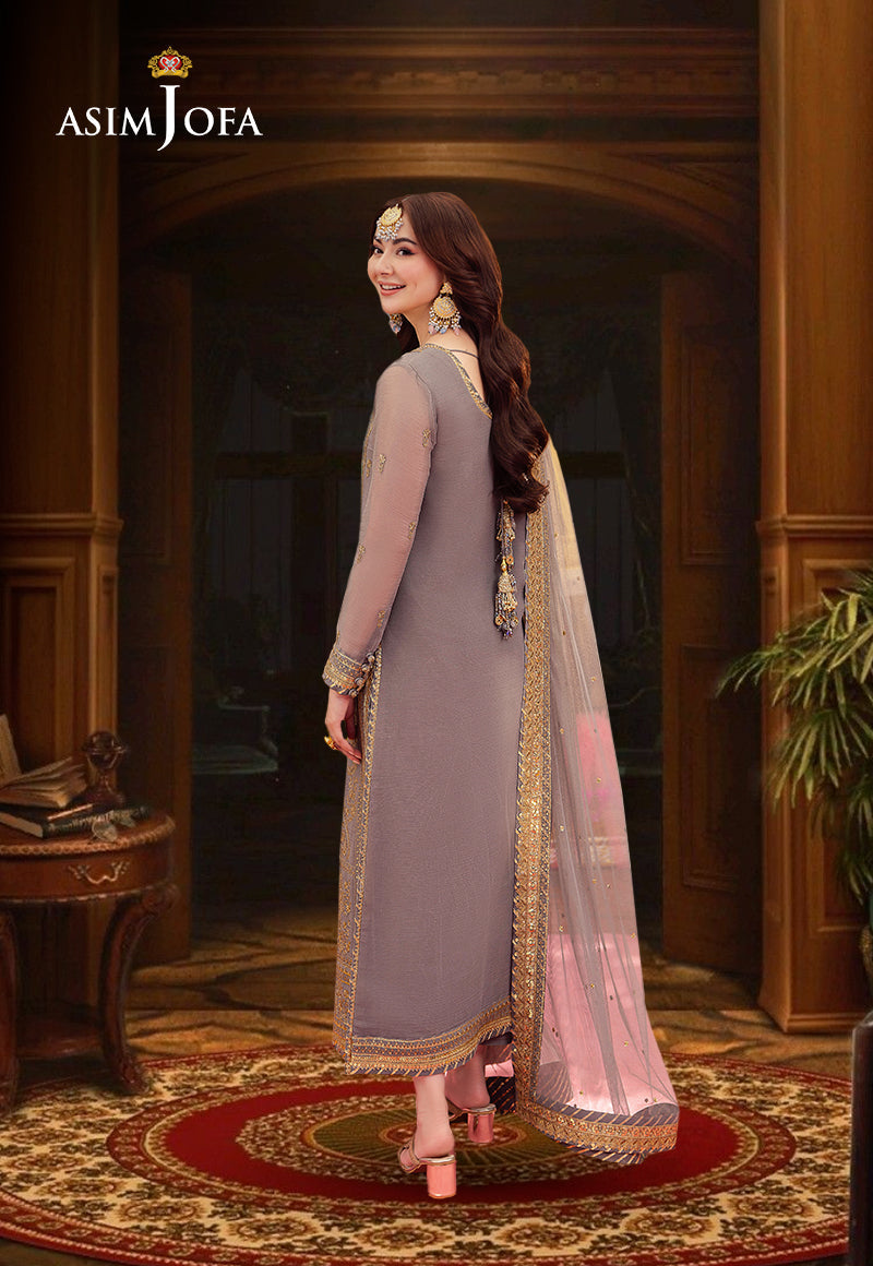 ASIM JOFA EMBROIDERED CHIFFON - 3 PC UNSTITCHED