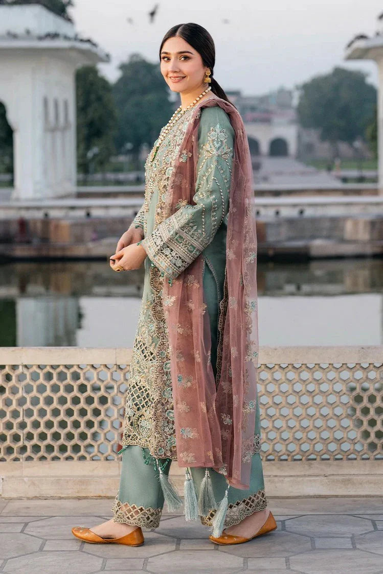 IMROZIA LUXURY EMBROIDERED SEMI PURE CHIFFON - 3 PC UNSTITCHED