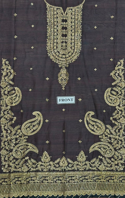 ASIM JOFA EMBROIDERED CHIFFON - 3 PC UNSTITCHED