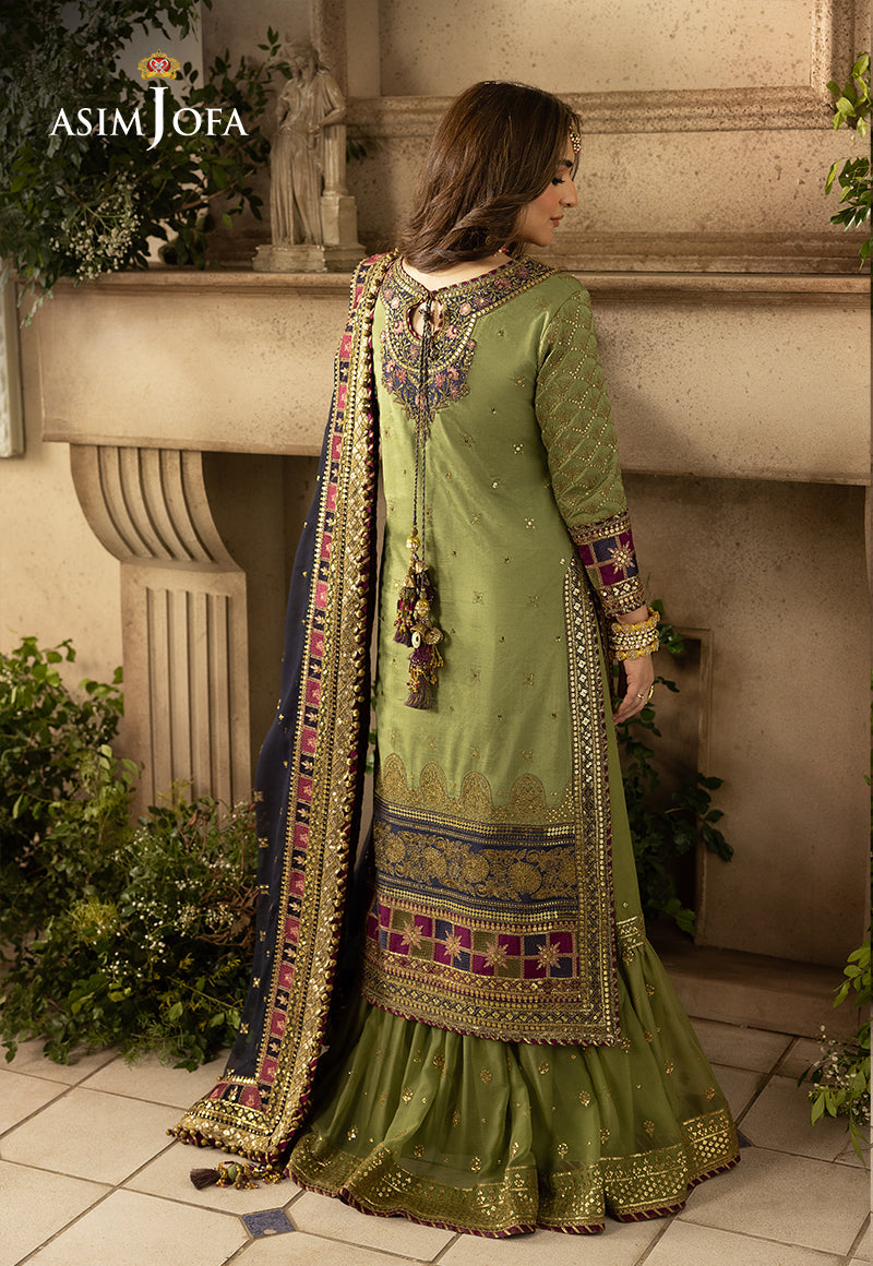 ASIM JOFA LUXURY WEDDING EMBROIDERED ORGANZA - 3 PC UNSTITCHED