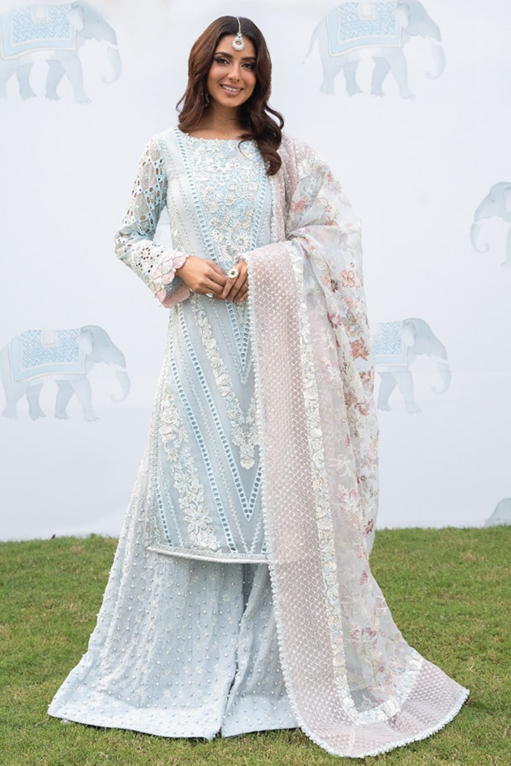 IZNIK LUXURY EMBROIDERED CHIFFON - 3 PC UNSTITCHED