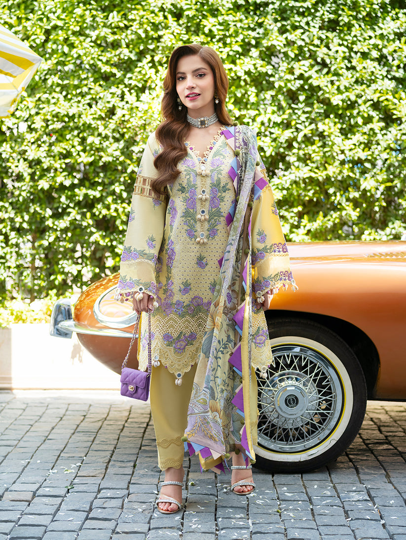 JADE EMBROIDERED CHIKANKARI LAWN - 3 PC UNSTITCHED