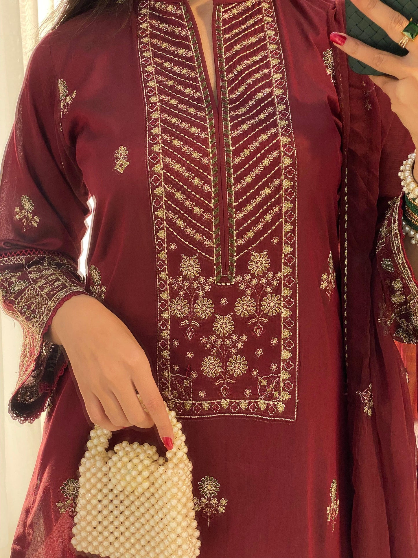 HOORAIN’S PRET EMBROIDERED COTTON SILK - 3 PC STITCHED
