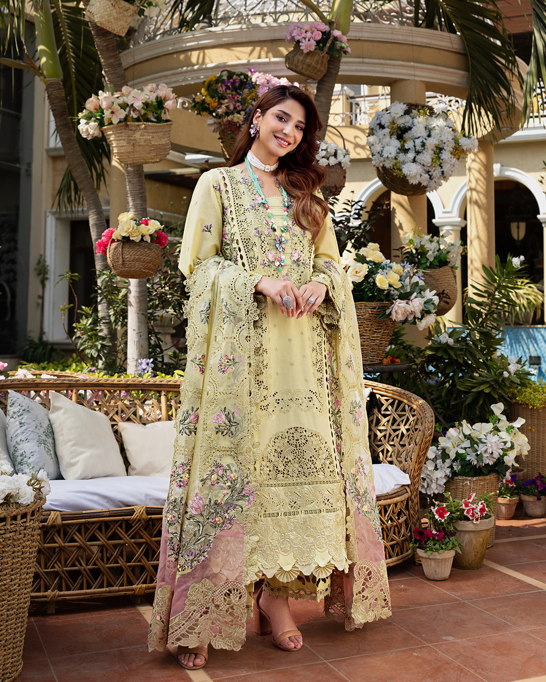 ELAF PREMIUM EMBROIDERED LAWN - 3 PC UNSTITCHED