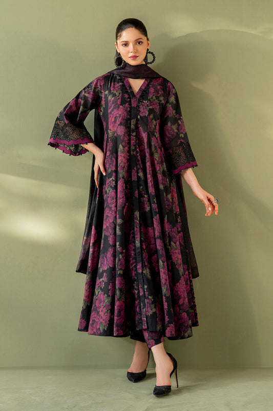 BAROQUE EMBROIDERED LAWN - 3 PC UNSTITCHED