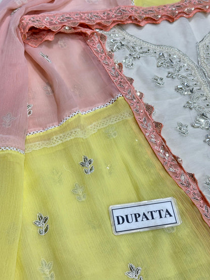 GULAAL LUXURY EMBROIDERED CHIFFON - 3 PC UNSTITCHED