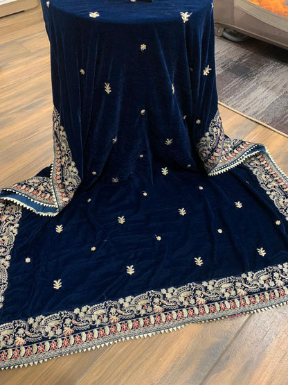 ANEELA’S EMBROIDERED VELVET - 3 PC UNSTITCHED