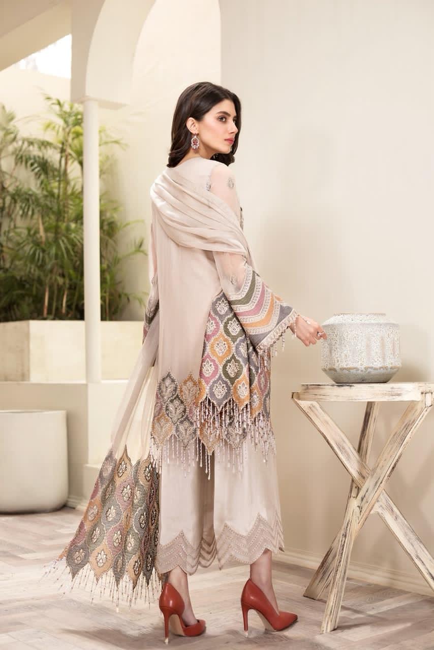 JAZMIN EMBROIDERED CHIFFON - 3 PC UNSTITCHED