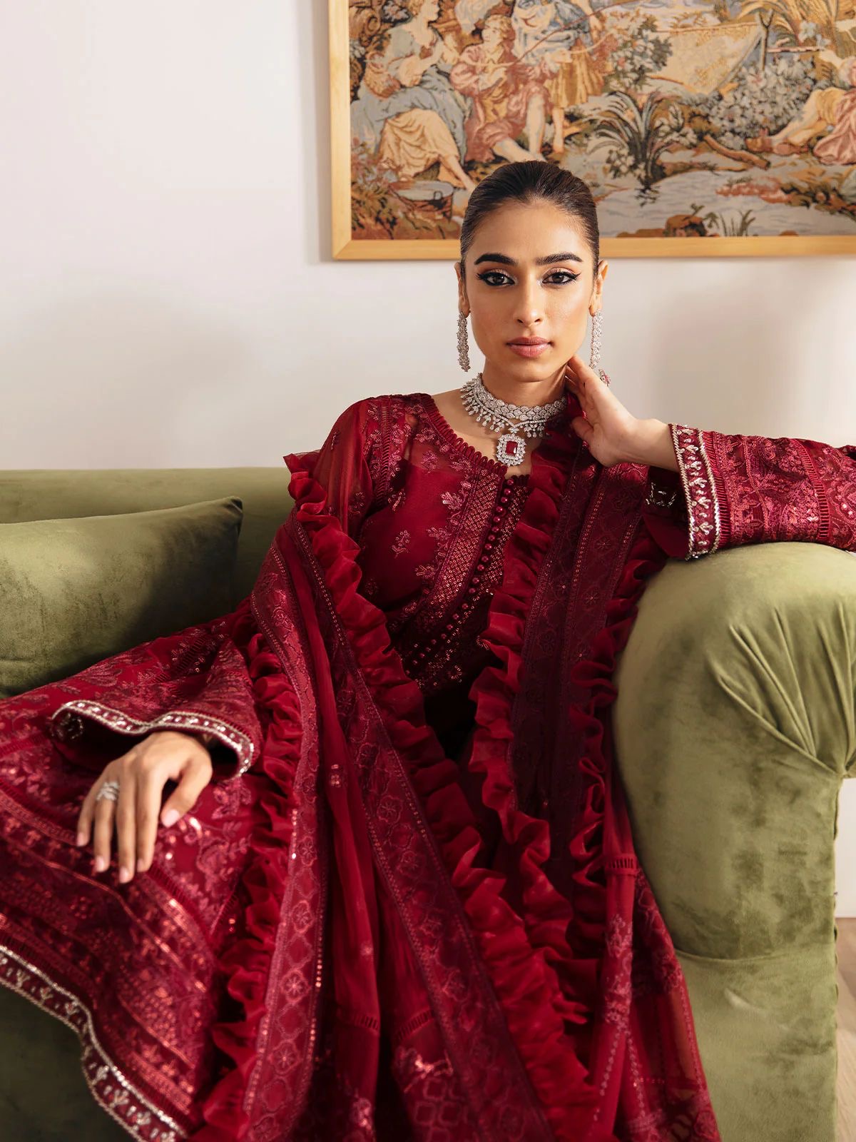 GULAAL EMBROIDERED CHIFFON - 3 PC UNSTITCHED