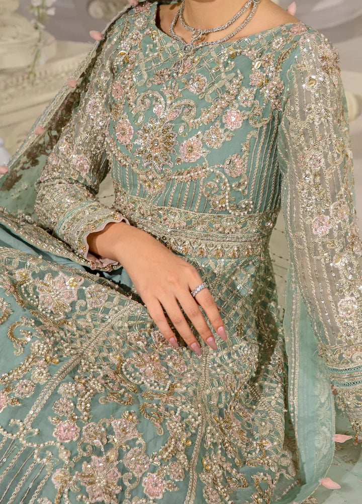 ELAF LUXURY EMBROIDERED HAND WORK ORGANZA MAXI - 3 PC UNSTITCHED