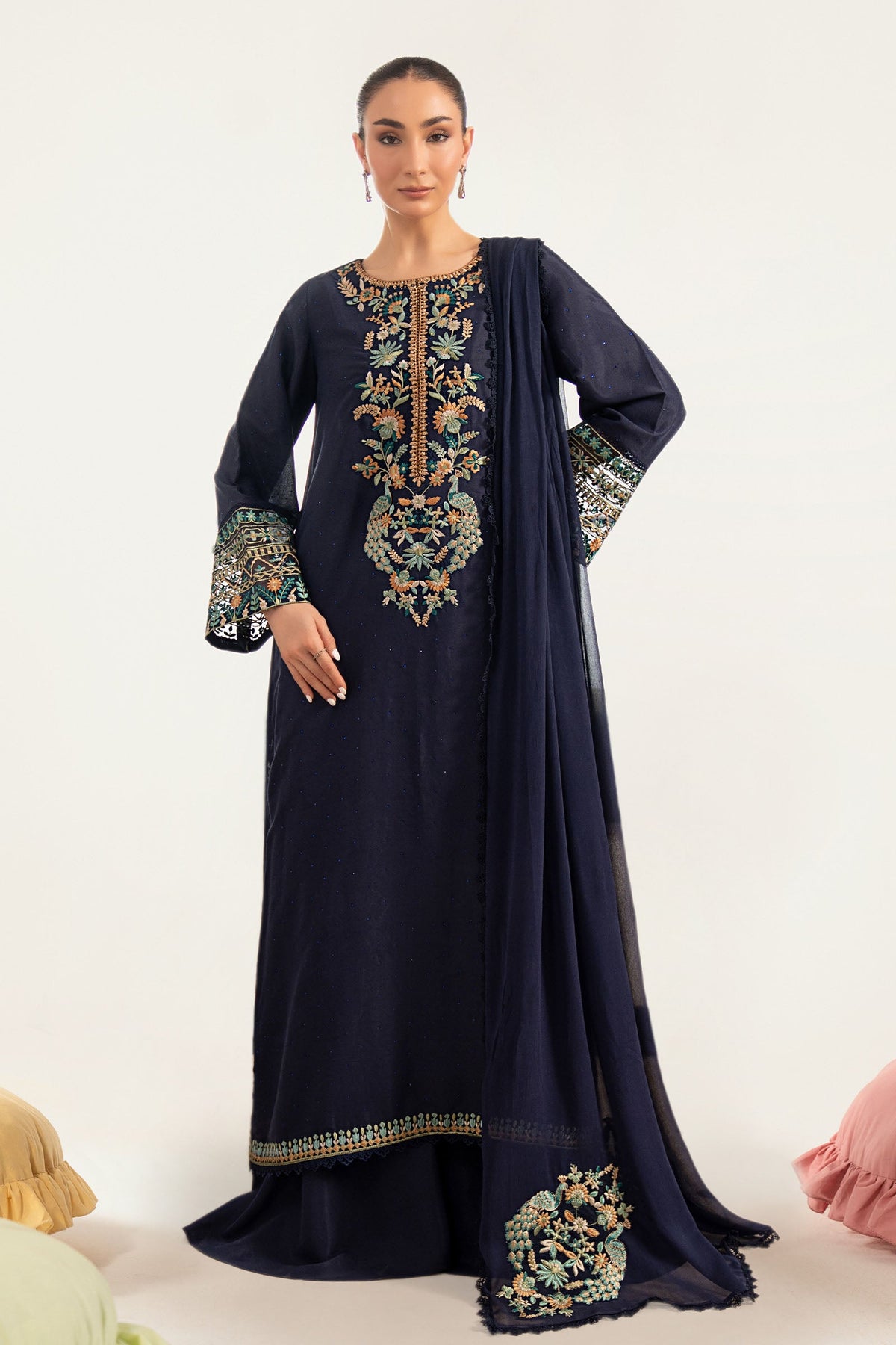 MARIA B EMBROIDERED CHIFFON - 3 PC UNSTITCHED