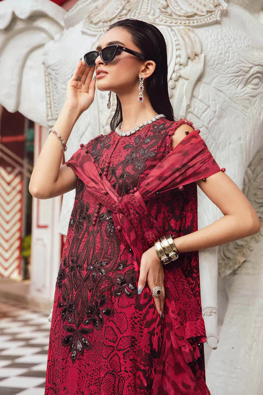 MARIA B FORMALS EMBROIDERED PRINTED LAWN - 3 PC UNSTITCHED
