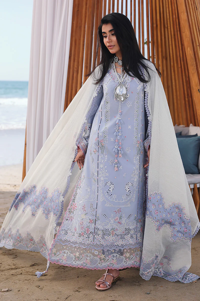 QALAMKAR SAHIL LUXURY EMBROIDERED LAWN - 3 PC UNSTITCHED