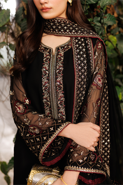 IZNIK EMBROIDERED CHIFFON - 3 PC UNSTITCHED