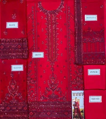 GULAAL EMBROIDERED CHIFFON - 3 PC UNSTITCHED
