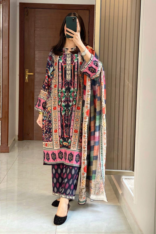 HOORAIN’S PRET DIGITAL PRINTED LAWN - 3 PC STITCHED
