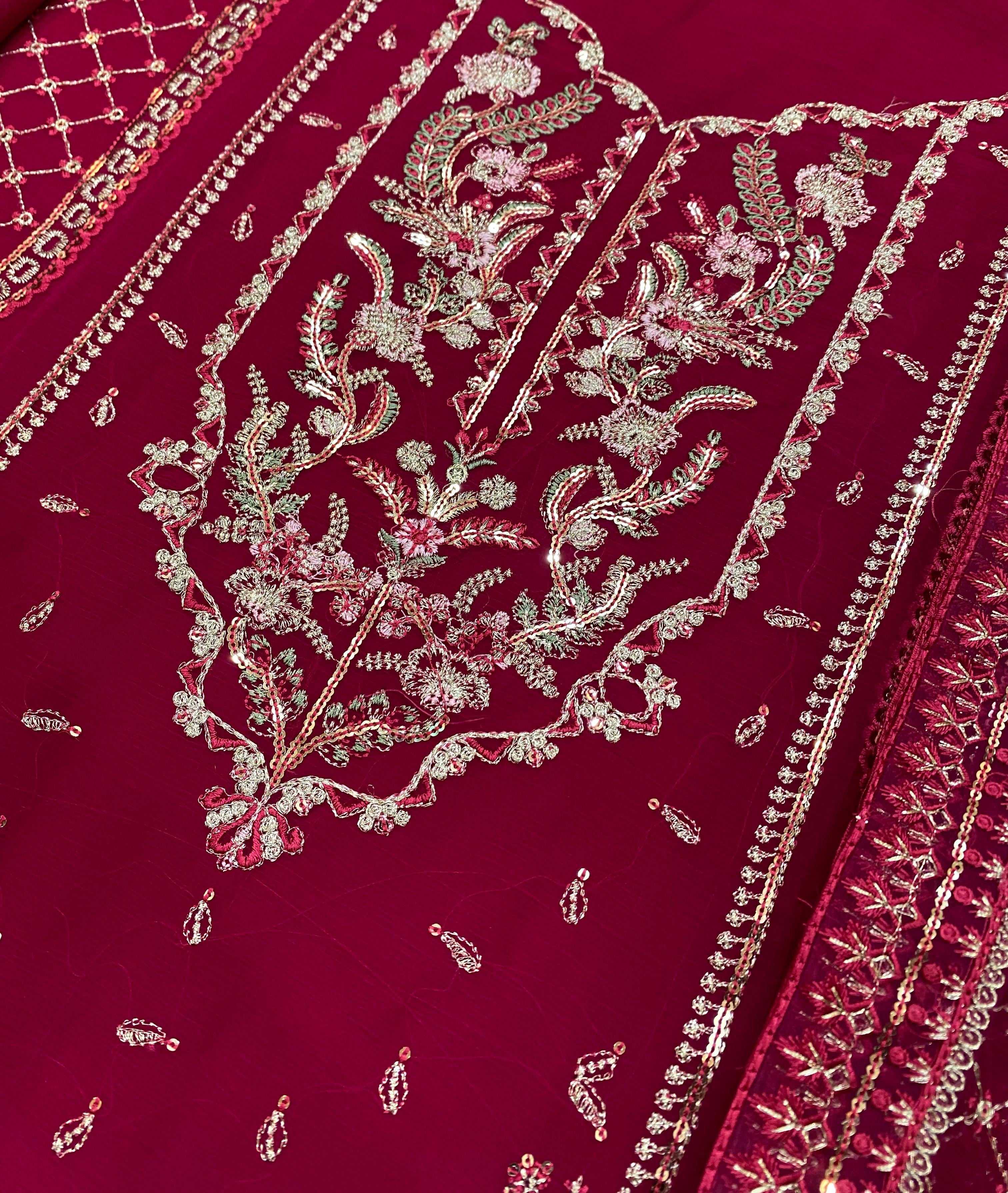 GULAAL LUXURY EMBROIDERED CHIFFON - 3 PC UNSTITCHED