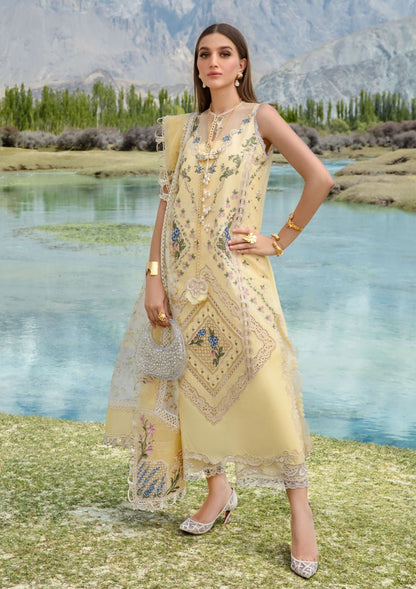 CRIMSON CHIKANKARI EMBROIDERED LAWN - 3 PC UNSTITCHED