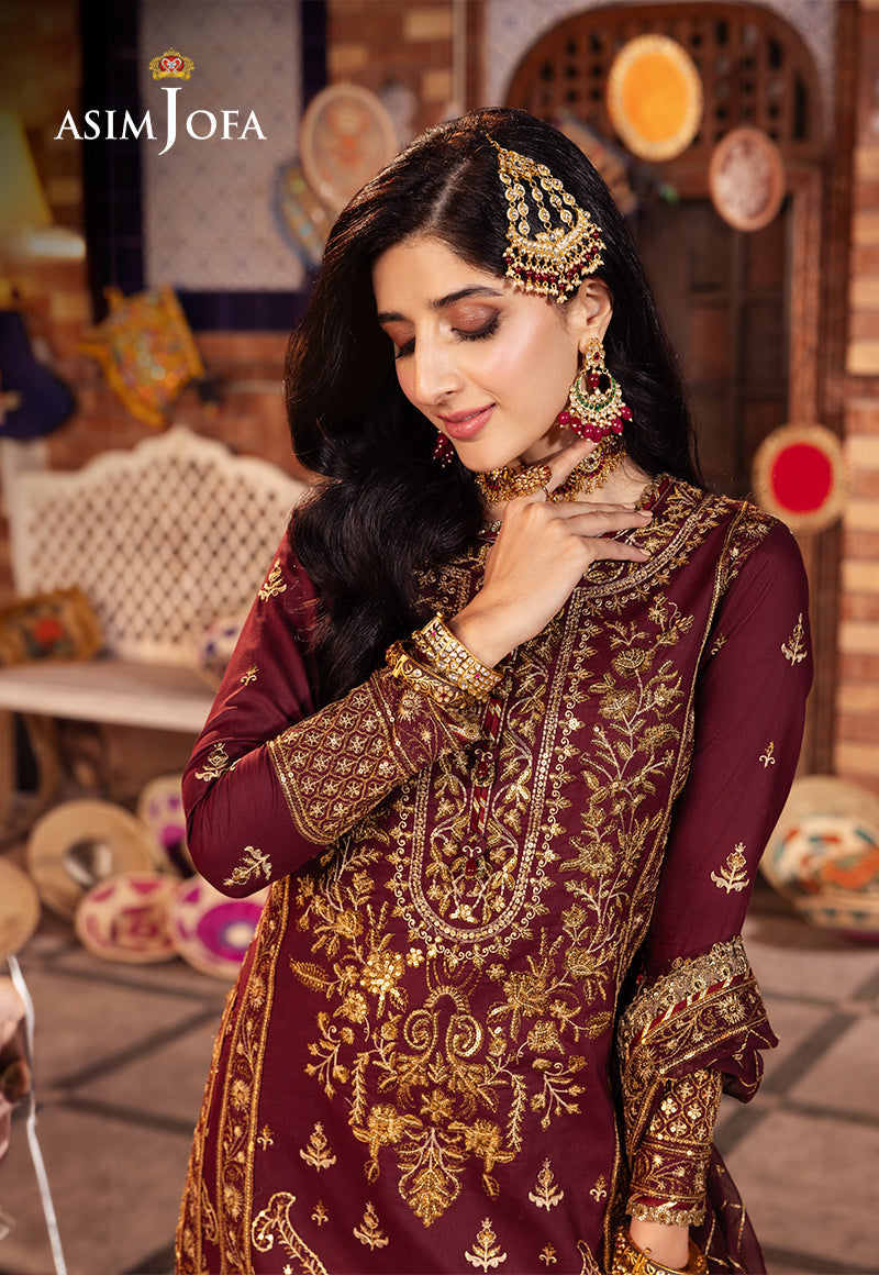 ASIM JOFA EMBROIDERED CHIFFON - 3 PC UNSTITCHED
