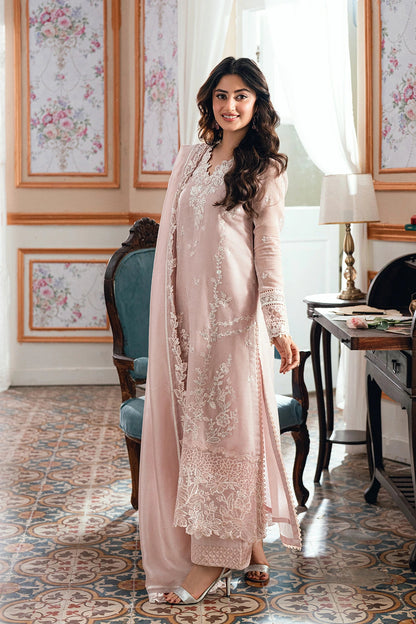 AZURE EMBROIDERED CHIFFON - 3 PC UNSTITCHED