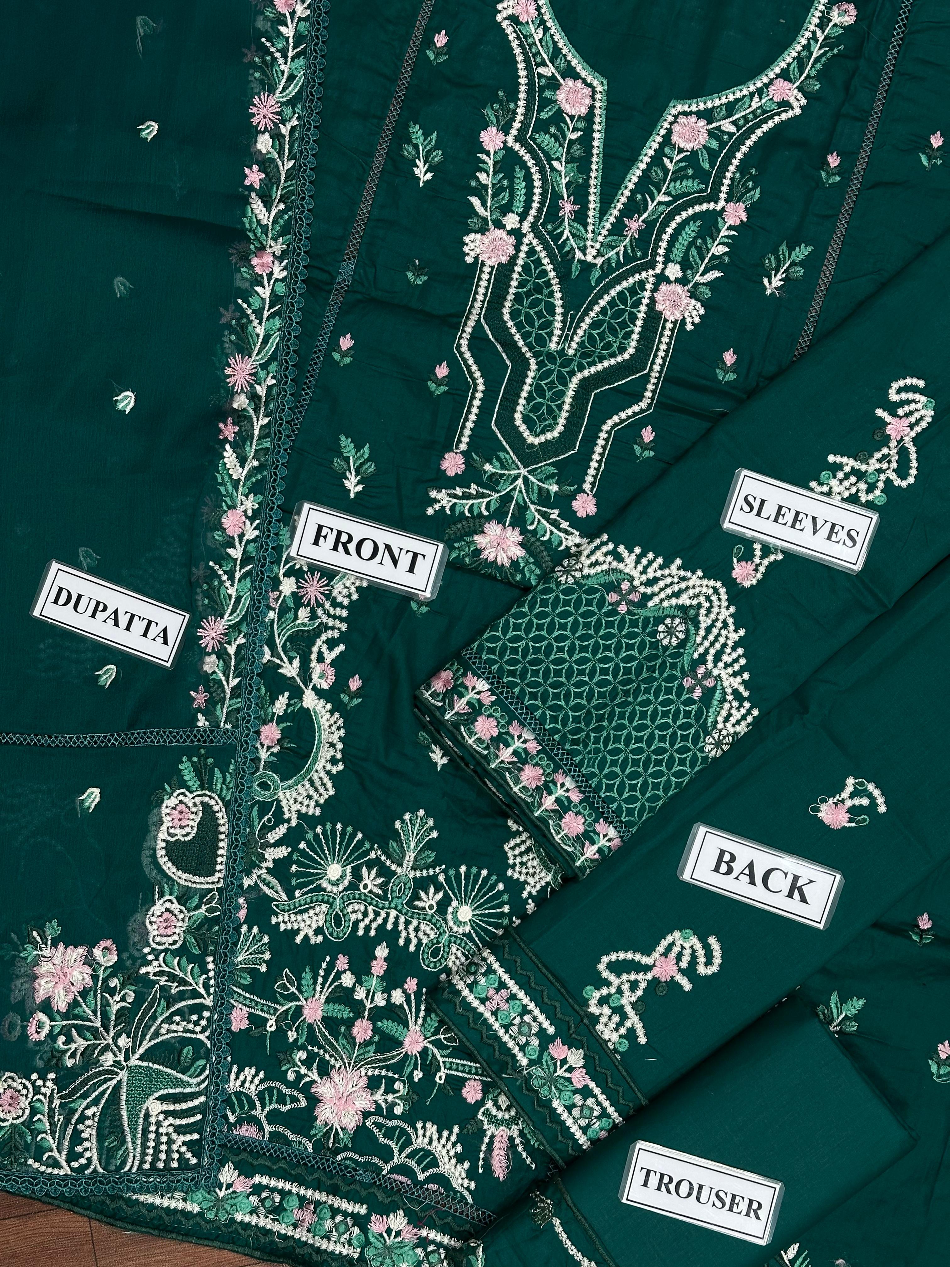 KANWAL MALIK EMBROIDERED LAWN - 3 PC UNSTITCHED