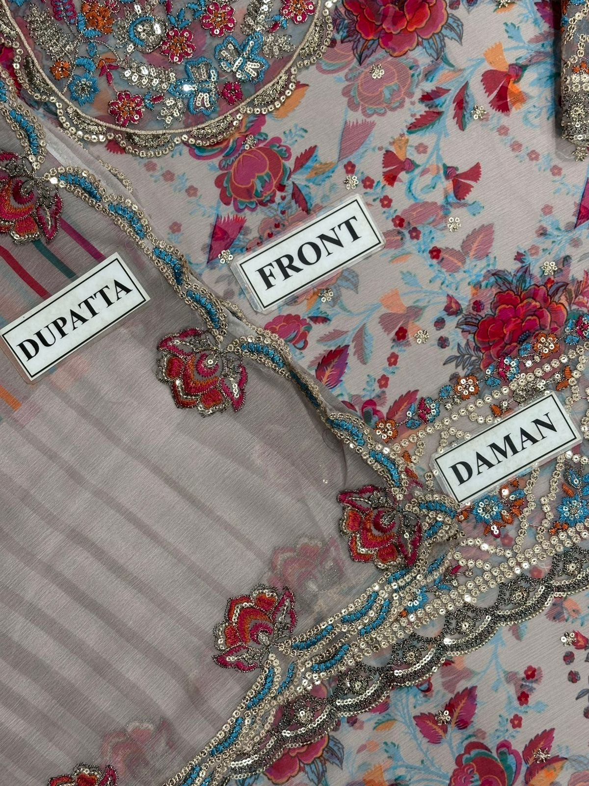 CHARIZMA EMBROIDERED CHIFFON  - 3 PC UNSTITCHED
