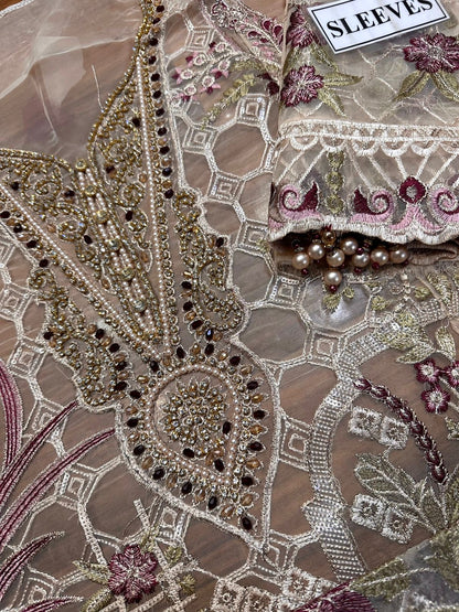 RAMSHA EMBROIDERED ORGANZA - 3 PC UNSTITCHED