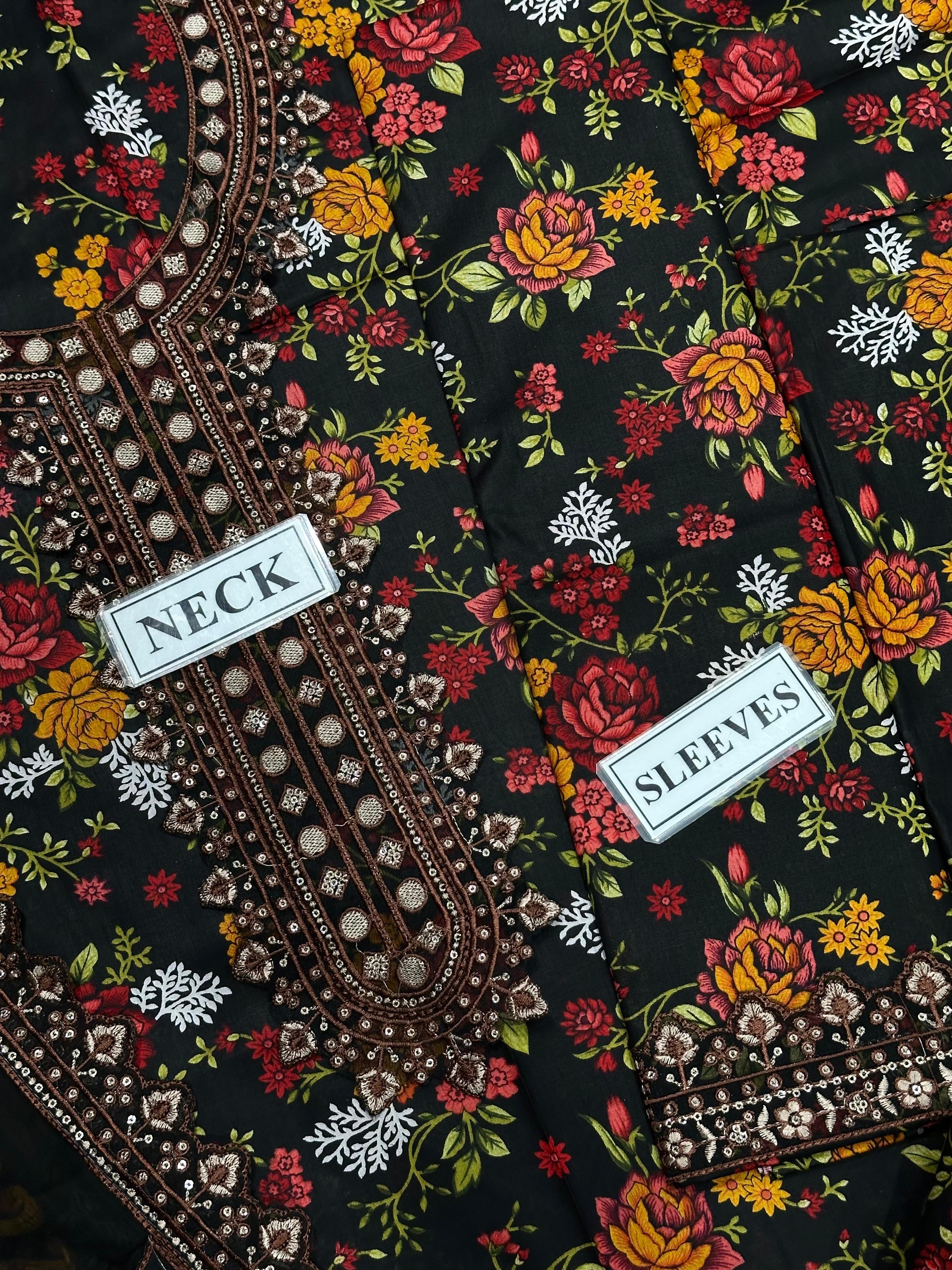 MARIA B FORMALS EMBROIDERED LAWN - 3 PC UNSTITCHED