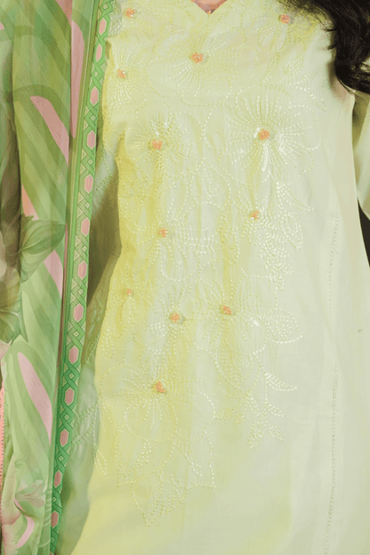 HOORAINS PRET EMBROIDERED COTTON - 3 PC STITCHED