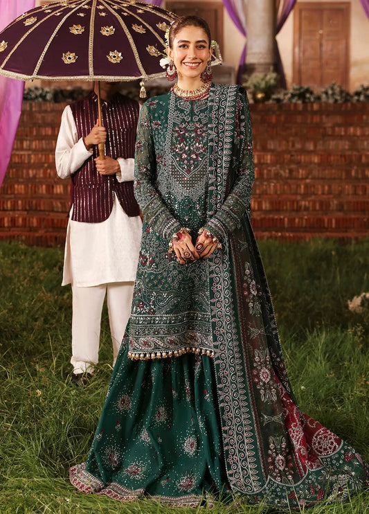 NUREH LUXURY EMBROIDERED CHIFFON - 3 PC UNSTITCHED