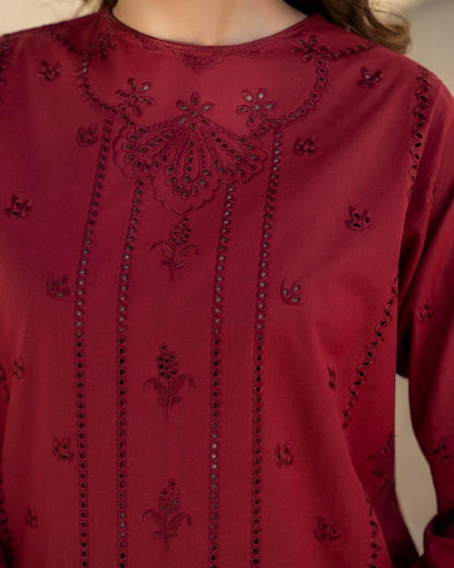 HOORAIN’S PRET EMBROIDERED CHIKANKARI COTTON - 2 PC STITCHED