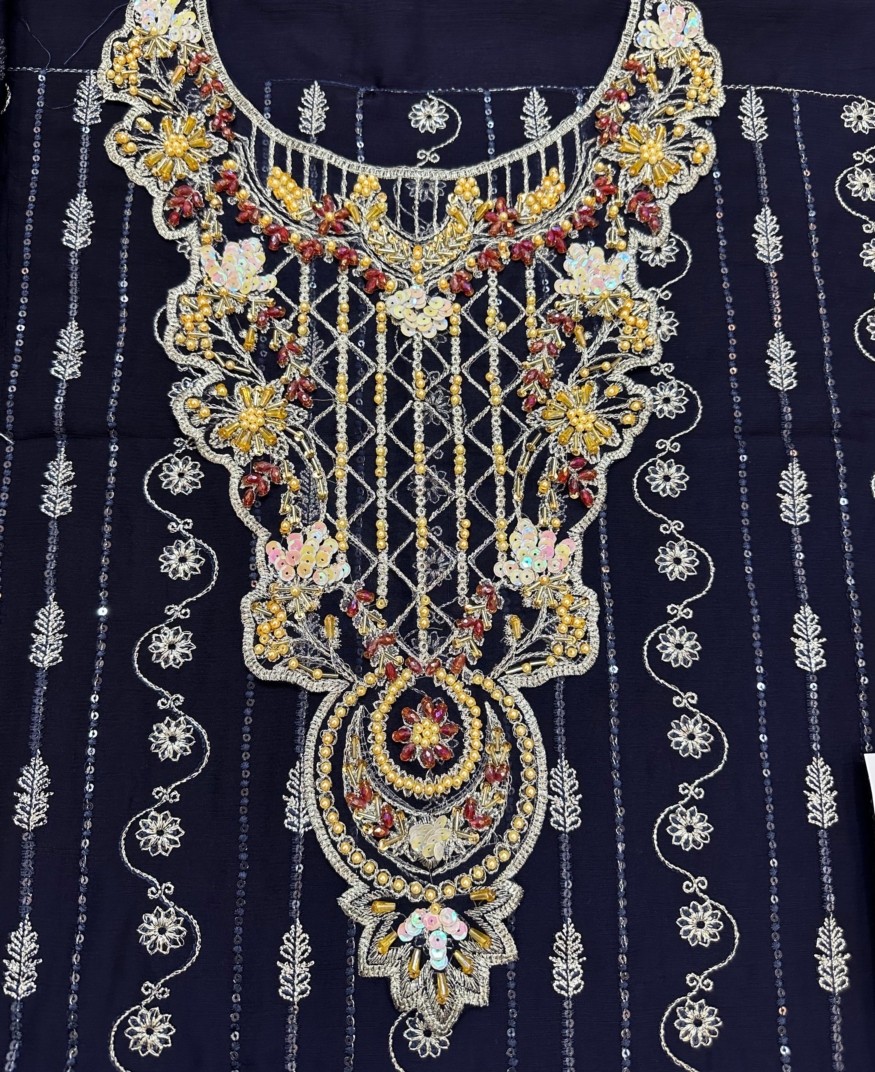 RAMSHA EMBROIDERED CHIFFON - 3 PC UNSTITCHED