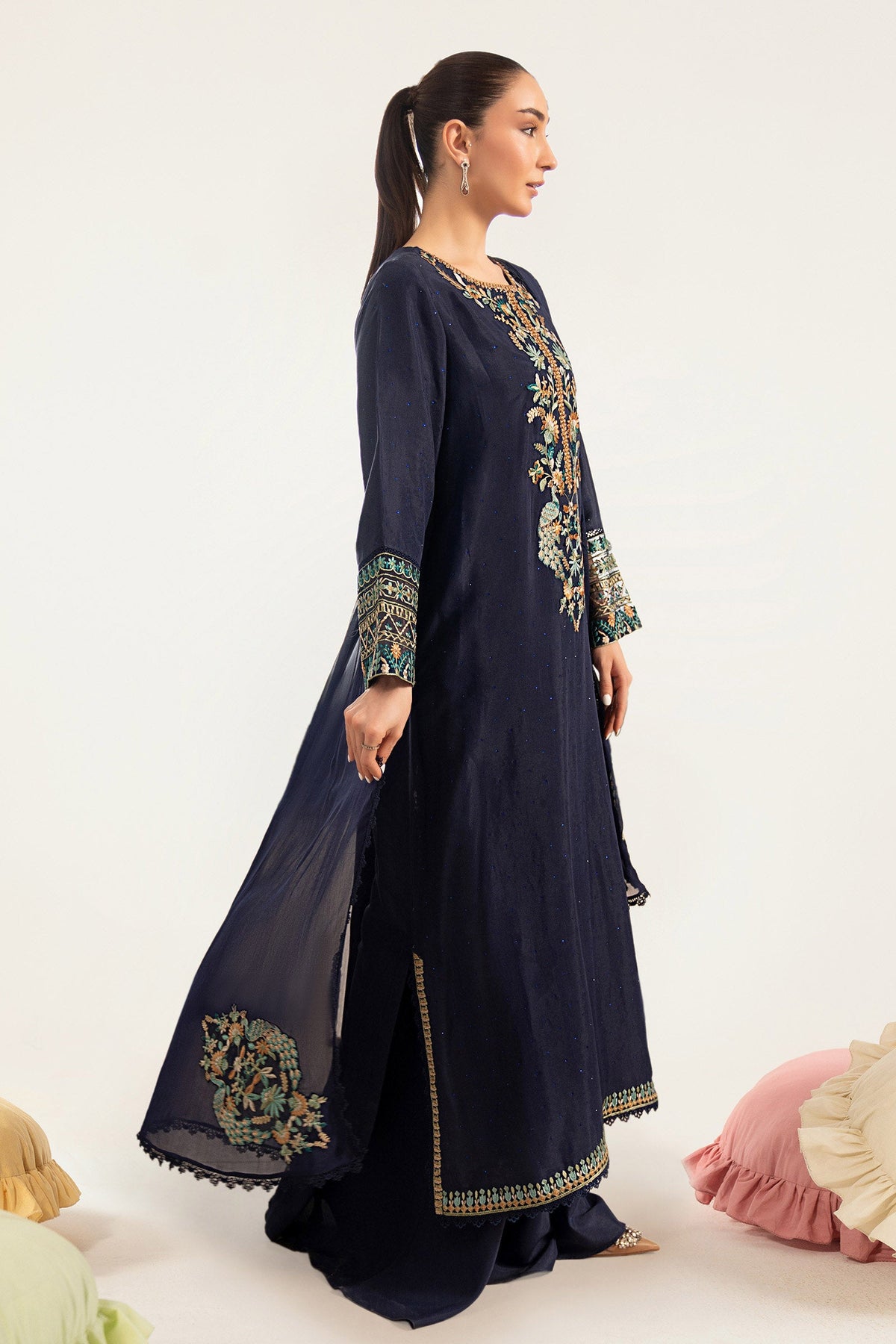MARIA B EMBROIDERED CHIFFON - 3 PC UNSTITCHED