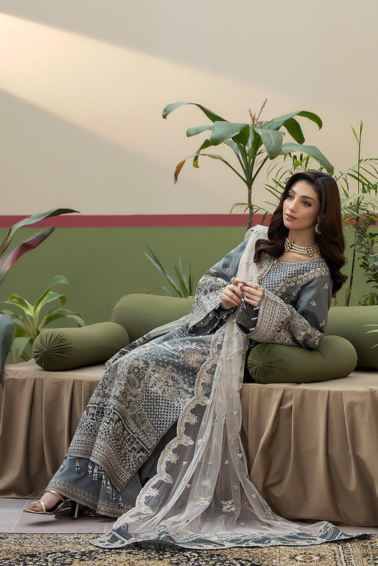 IMROZIA LUXURY EMBROIDERED ORGANZA - 3 PC UNSTITCHED
