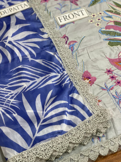 ZAHA EMBROIDERED LAWN - 3 PC UNSTITCHED