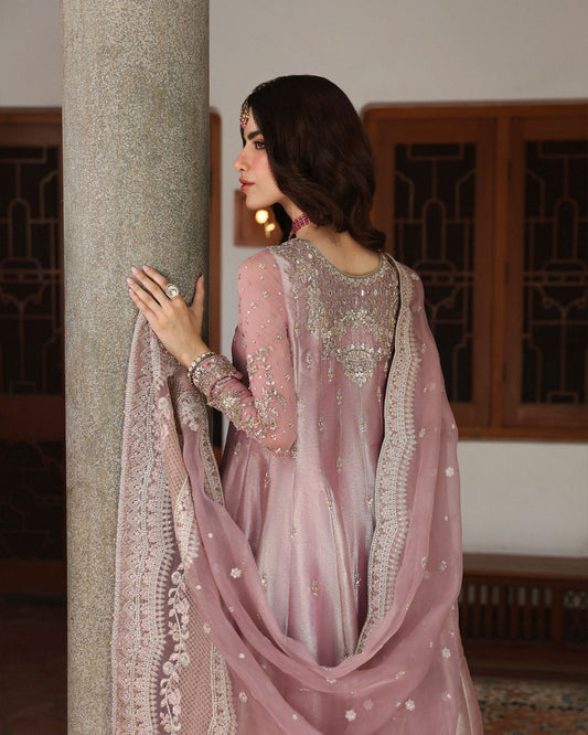 FAIZA SAQLAIN LUXURY EMBROIDERED SHEESHA SILK - 3 PC UNSTITCHED