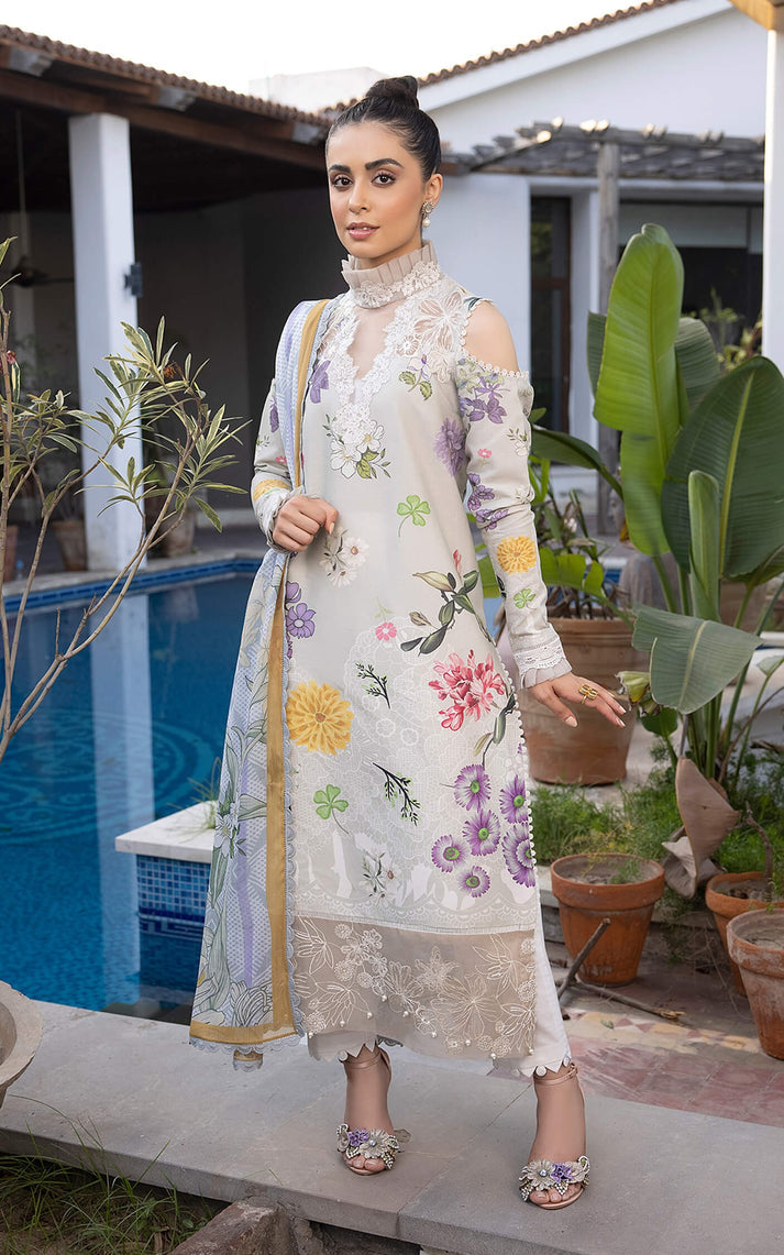 ASIFA NABEEL EMBROIDERED SWISS LAWN - 3 PC UNSTITCHED