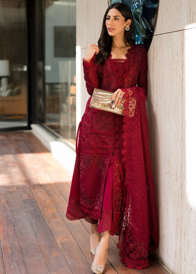 CRIMSON BY SAIRA SHAKIRA LUXURY EMBROIDERED LAWN - 3 PC UNSTITCHED