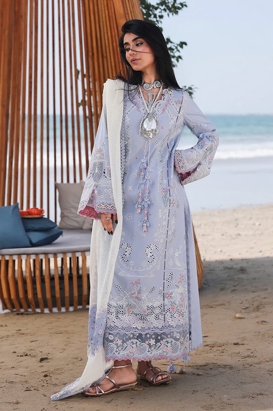 QALAMKAR SAHIL LUXURY EMBROIDERED LAWN - 3 PC UNSTITCHED