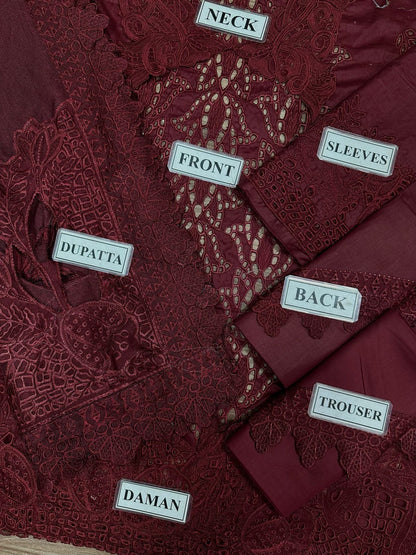 RANG RASIYA EMBROIDERED CHIKANKARI LAWN - 3 PC UNSTITCHED
