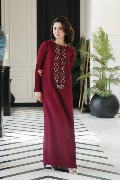 LULUSAR LUXURY SILK EMBROIDERED - 3 PC UNSTITCHED